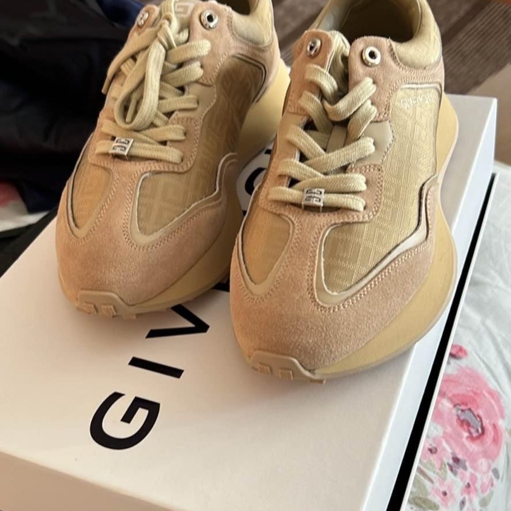 Givenchy Beige and Tan Sneakers